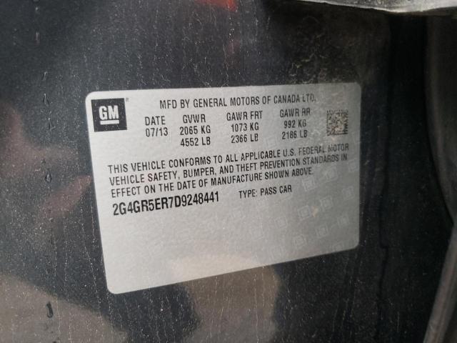 2G4GR5ER7D9248441 - 2013 BUICK REGAL 石墨色 照片 12