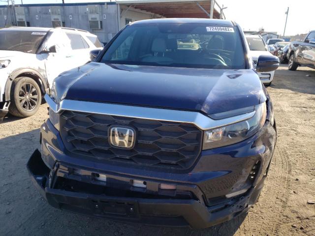 5FNYF7H54NB001462 - 2022 HONDA PASSPORT EXL 蓝色 照片 5