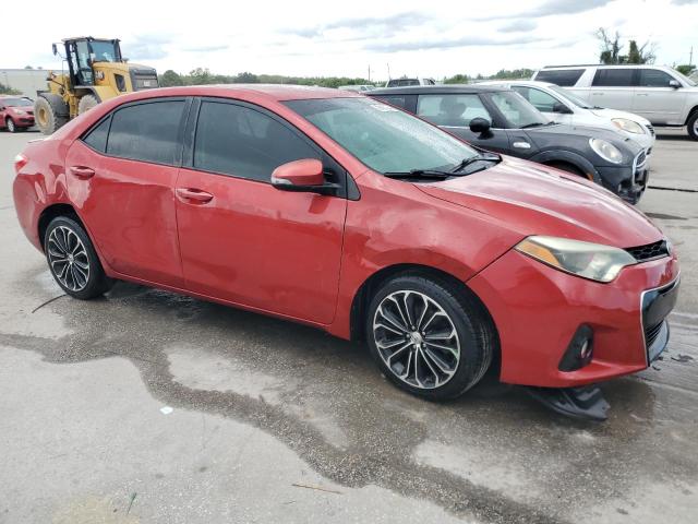 2T1BURHE7EC126077 - 2014 TOYOTA COROLLA L RED photo 4