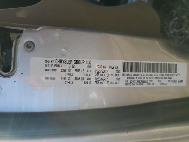 2C4RC1BG8CR282851 - 2012 CHRYSLER TOWN & COU TOURING SILVER photo 13