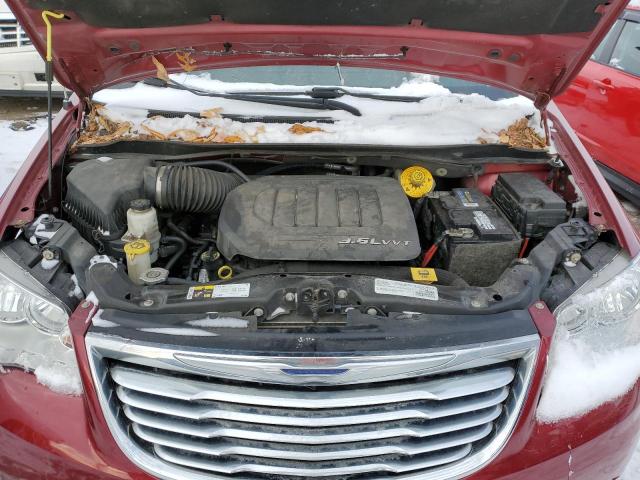 2C4RC1BG7GR149357 - 2016 CHRYSLER TOWN & COU TOURING ბურგუნდია ფოტო 12
