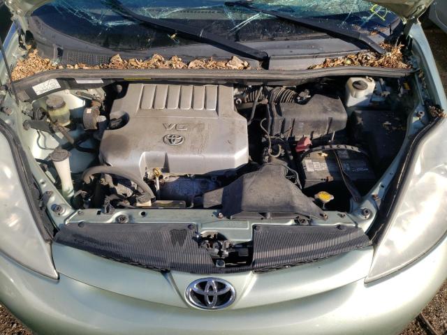 5TDZK22C68S219901 - 2008 TOYOTA SIENNA XLE GREEN photo 11