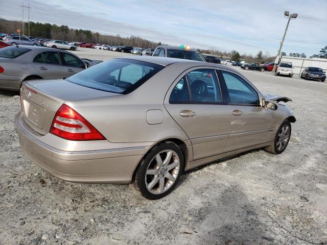 WDBRF40J94F463956 - 2004 MERCEDES-BENZ C 230K SPORT SEDAN GOLD photo 3