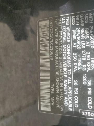 1V2YC2CA7LC230579 - 2020 VOLKSWAGEN ATLAS CROS SE Черный фото 12