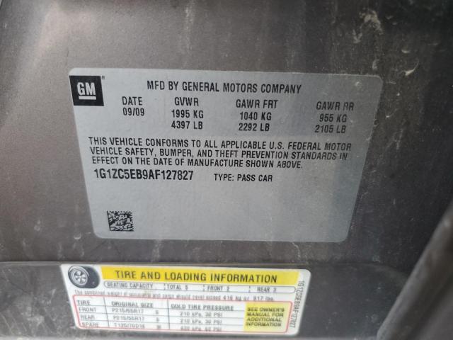 1G1ZC5EB9AF127827 - 2010 CHEVROLET MALIBU 1LT Алтын фото 12