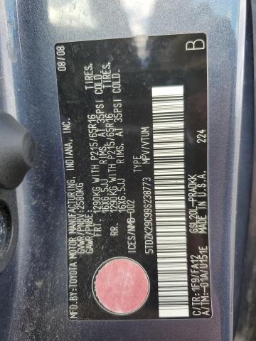 5TDZK29C99S238773 - 2009 TOYOTA SIENNA CE CHARCOAL photo 14