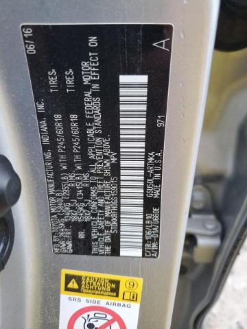 5TDKKRFH0GS159015 - 2016 TOYOTA HIGHLANDER XLE SILVER photo 13