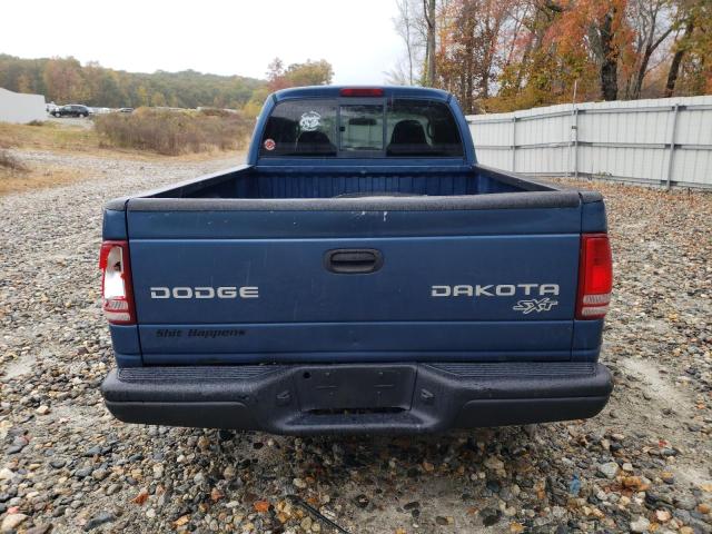 1D7GL12K74S632598 - 2004 DODGE DAKOTA SXT BLUE photo 6