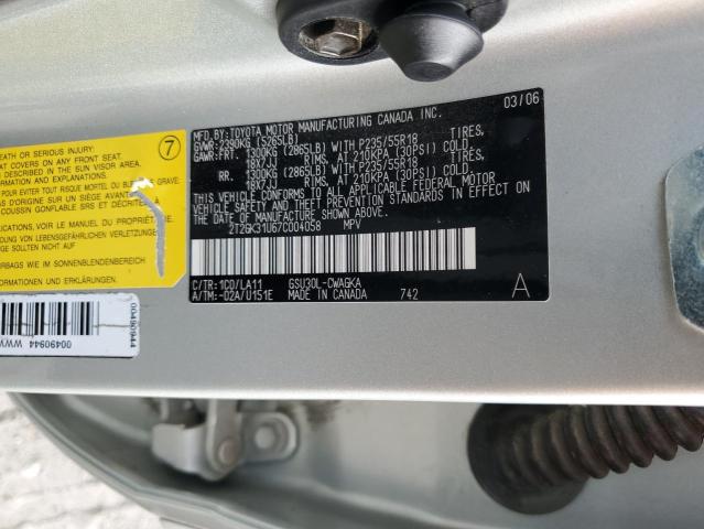 2T2GK31U67C004058 - 2007 LEXUS RX 350 SILVER photo 13