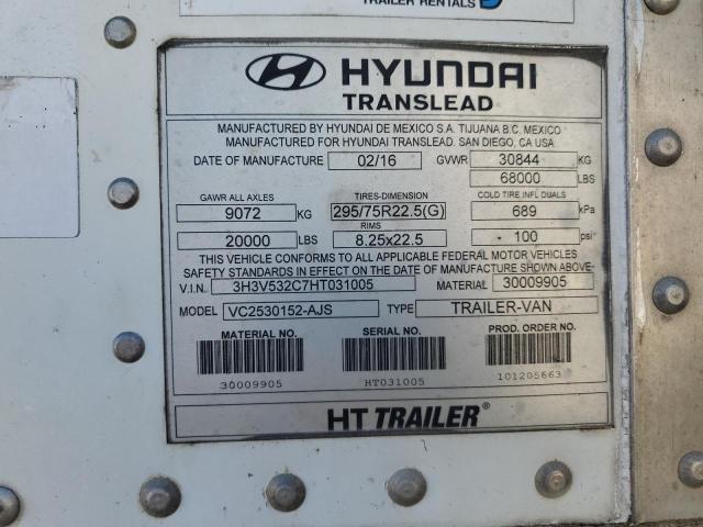 3H3V532C7HT031005 - 2017 HYUNDAI TRAILER WHITE photo 10