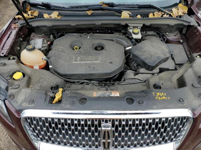 5LMCJ1C98KUL08418 - 2019 LINCOLN MKC MAROON photo 11