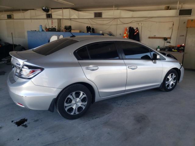 19XFB4F27DE001535 - 2013 HONDA CIVIC HYBRID SILVER photo 3