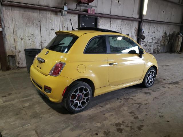 3C3CFFBR0CT112867 - 2012 FIAT 500 SPORT YELLOW photo 3