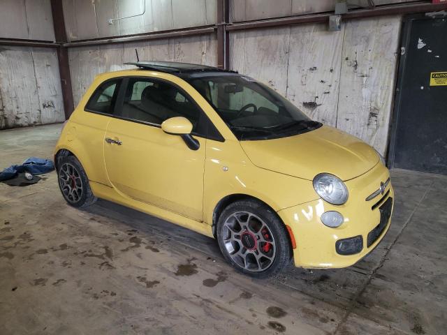 3C3CFFBR0CT112867 - 2012 FIAT 500 SPORT YELLOW photo 4