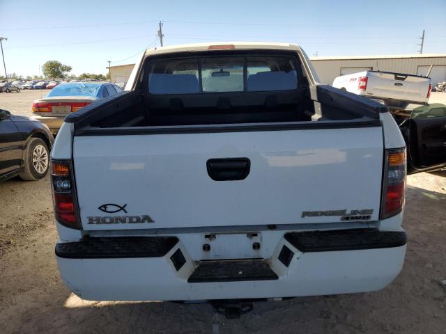 2HJYK16248H517459 - 2008 HONDA RIDGELINE RT WHITE photo 6