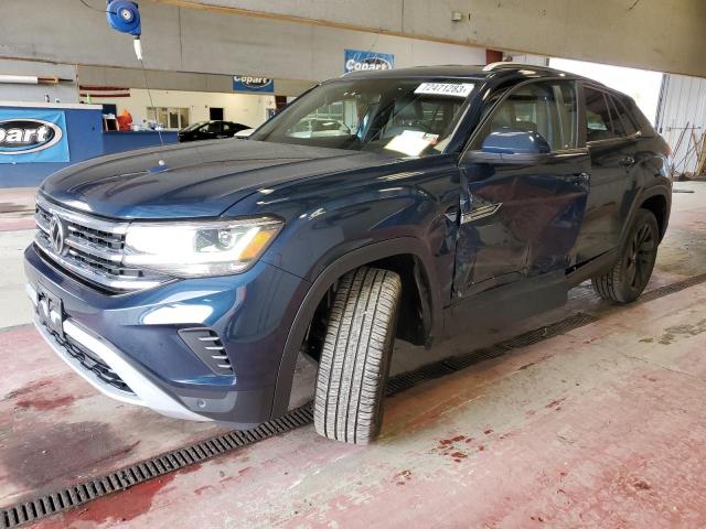 1V2HE2CA5NC201532 - 2022 VOLKSWAGEN ATLAS CROS SE BLUE photo 1