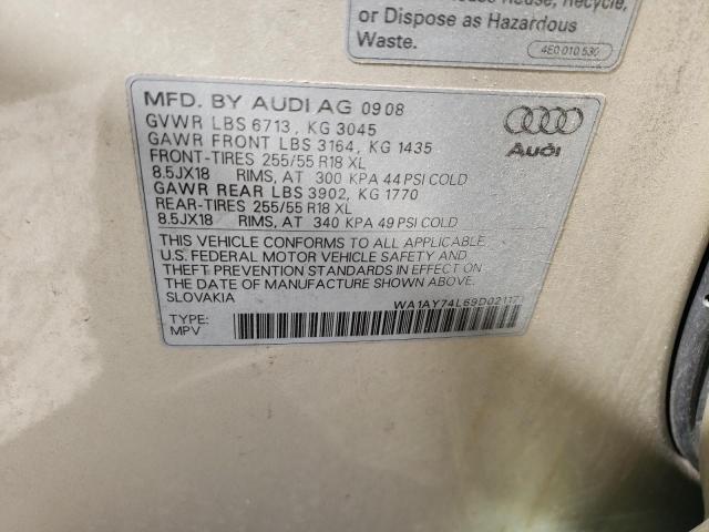 WA1AY74L69D021171 - 2009 AUDI Q7 3.6 QUATTRO TAN photo 13