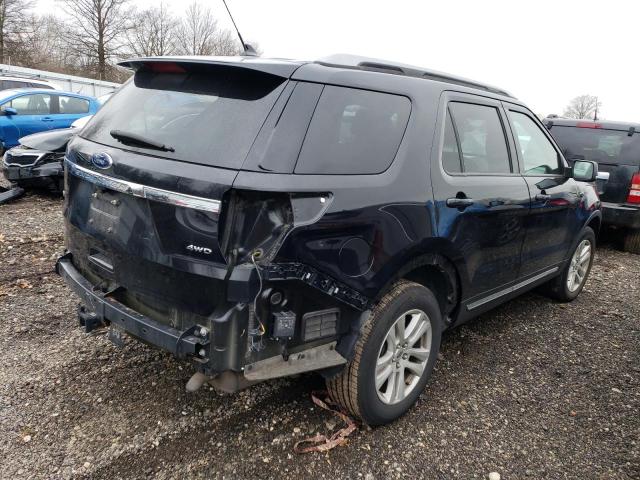 1FM5K8D81KGB36352 - 2019 FORD EXPLORER XLT BLACK photo 3