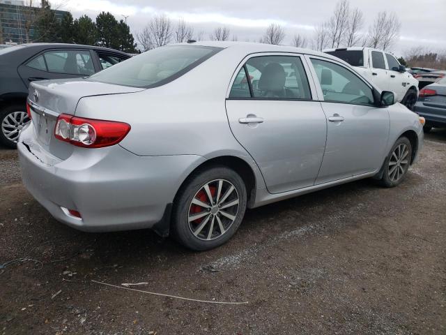 2T1BU4EE0DC921719 - 2013 TOYOTA COROLLA BASE SILVER photo 3
