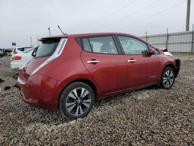 1N4AZ0CP7EC335061 - 2014 NISSAN LEAF S RED photo 3