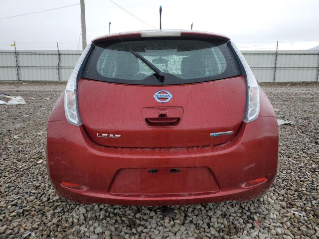 1N4AZ0CP7EC335061 - 2014 NISSAN LEAF S RED photo 6