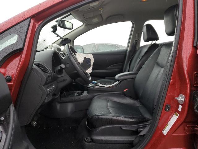 1N4AZ0CP7EC335061 - 2014 NISSAN LEAF S RED photo 7