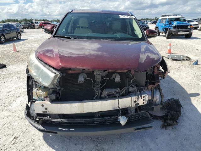 5TDKKRFH9GS123579 - 2016 TOYOTA HIGHLANDER XLE BURGUNDY photo 5
