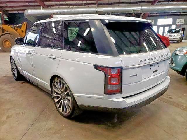 SALGV2FE0HA323638 - 2017 LAND ROVER RANGE ROVE AUTOBIOGRAPHY WHITE photo 3