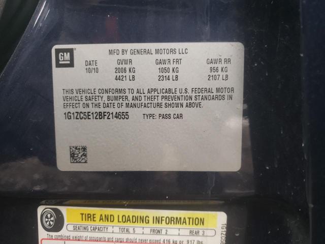 1G1ZC5E12BF214655 - 2011 CHEVROLET MALIBU 1LT BLUE photo 13