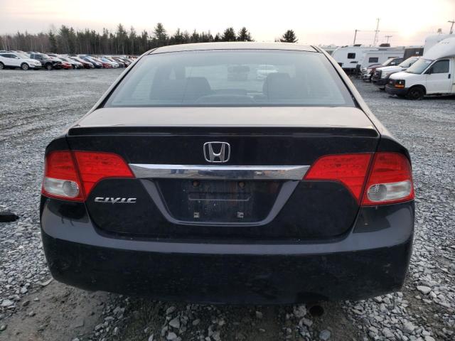 2HGFA16619H022186 - 2009 HONDA CIVIC LX-S BLACK photo 6
