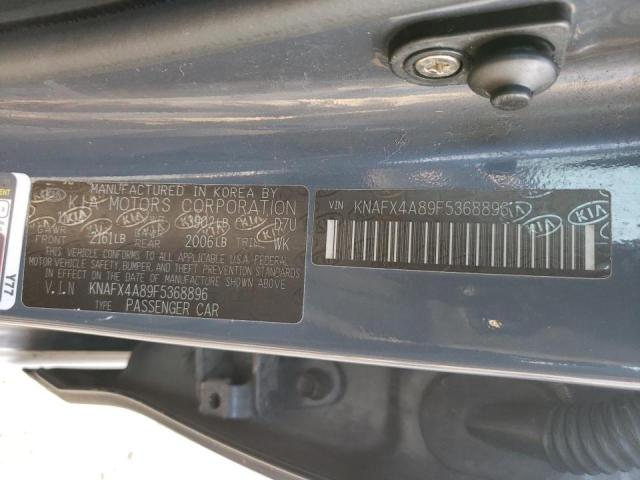 KNAFX4A89F5368896 - 2015 KIA FORTE EX GRAY photo 12