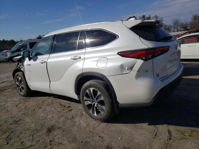 5TDGBRCH8MS033961 - 2021 TOYOTA HIGHLANDER HYBRID XLE WHITE photo 2