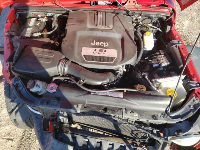 1C4BJWDG8CL135388 - 2012 JEEP WRANGLER U SPORT წითელი ფოტო 12