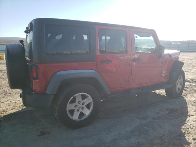 1C4BJWDG8CL135388 - 2012 JEEP WRANGLER U SPORT წითელი ფოტო 3