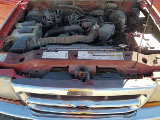 1FTYR14V4YPB79473 - 2000 FORD RANGER SUPER CAB RED photo 11