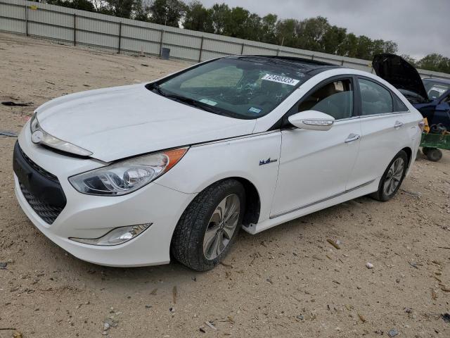 KMHEC4A44EA103991 - 2014 HYUNDAI SONATA HYBRID WHITE photo 1