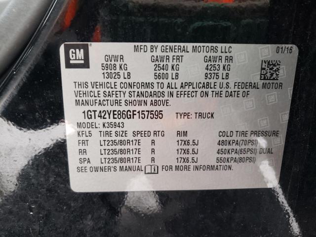 1GT42YE86GF157595 - 2016 GMC SIERRA K3500 DENALI BLACK photo 14