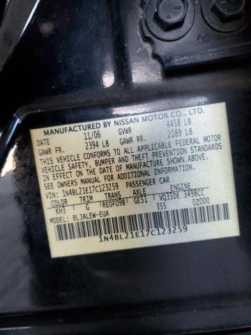 1N4BL21E17C123259 - 2007 NISSAN ALTIMA 3.5SE BLACK photo 13