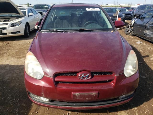 KMHCN36C07U012925 - 2007 HYUNDAI ACCENT SE BURGUNDY photo 5