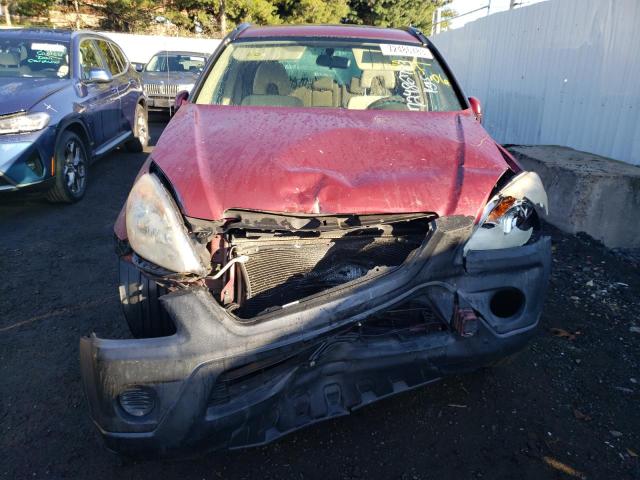 SHSRD78816U439998 - 2006 HONDA CR-V EX RED photo 5