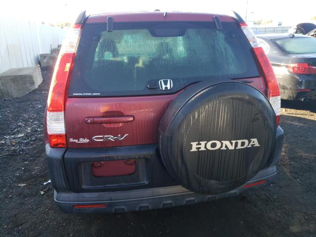 SHSRD78816U439998 - 2006 HONDA CR-V EX RED photo 6