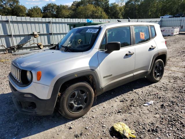 ZACCJAAB3HPF30520 - 2017 JEEP RENEGADE SPORT SILVER photo 1