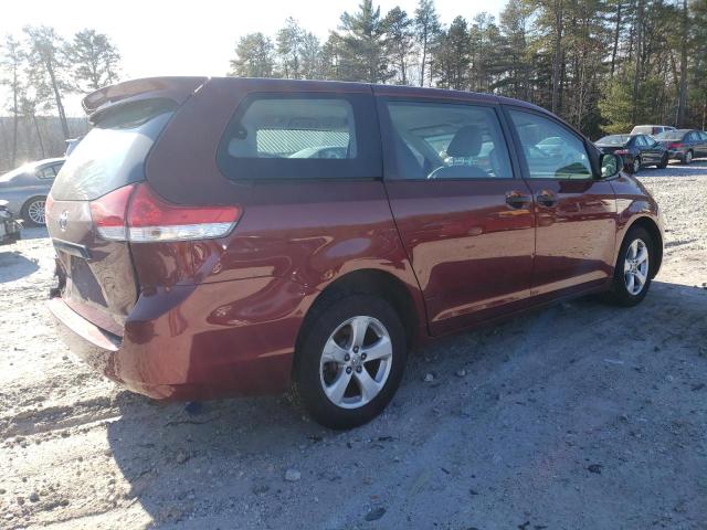 5TDKA3DC5BS005108 - 2011 TOYOTA SIENNA BASE RED photo 3