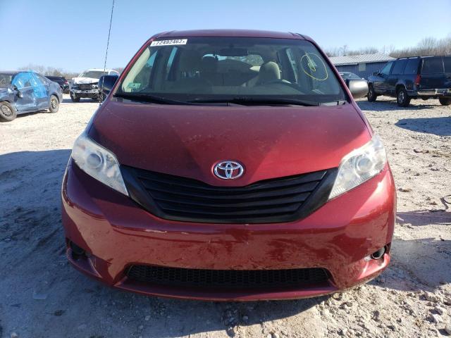 5TDKA3DC5BS005108 - 2011 TOYOTA SIENNA BASE RED photo 5