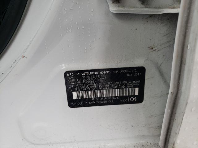 ML32F3FJ8JHF06287 - 2018 MITSUBISHI MIRAGE G4 ES Blanco foto 12