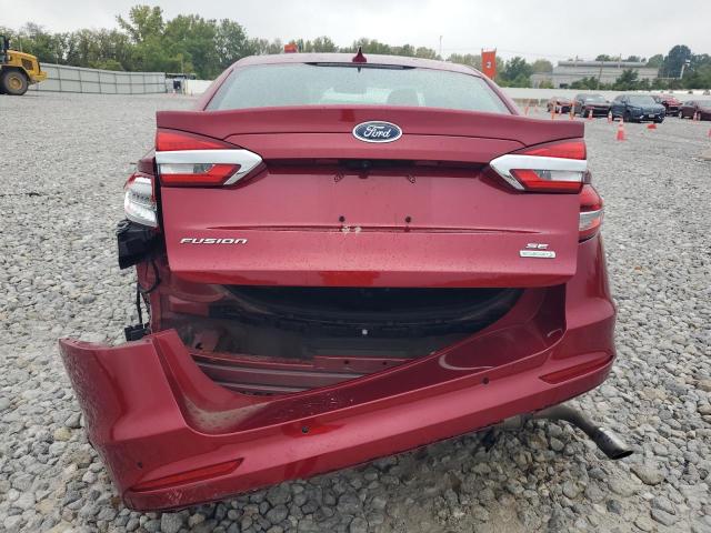 3FA6P0HD0KR275504 - 2019 FORD FUSION SE RED photo 6