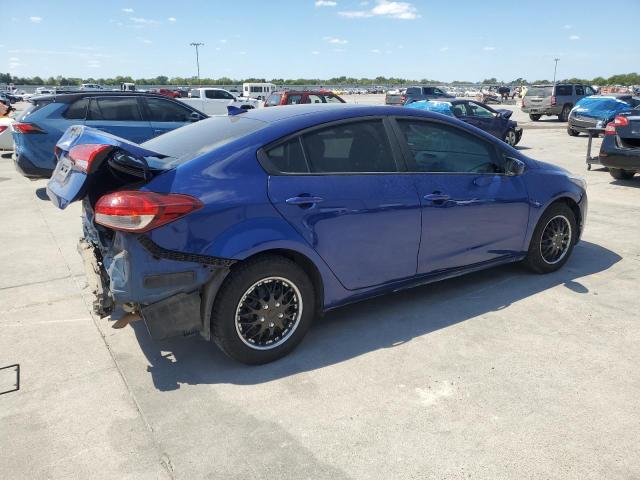 3KPFK4A78HE150545 - 2017 KIA FORTE LX BLUE photo 3