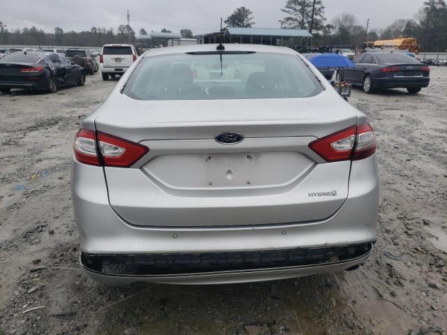 3FA6P0LU5ER187902 - 2014 FORD FUSION SE HYBRID SILVER photo 6