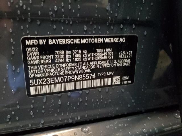 5UX23EM07P9N85574 - 2023 BMW X7 XDRIVE40I GRAY photo 13