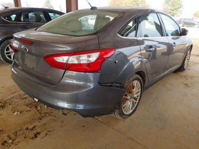 1FAHP3H27CL260300 - 2012 FORD FOCUS SEL GRAY photo 4